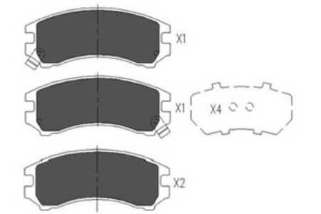 Bromsbeläggsats, Framaxel, nissan,suzuki, 4106028B85, 4106028B86, 4106035F90, 4106035F91, 4106035F92, 4106035F93, 4106052F90, 4