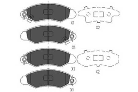 Bromsbeläggsats, Framaxel, subaru justy ii, suzuki swift halvkombi ii, swift sedan ii, 55200800000000, 5520080E00, 5520080E10, 