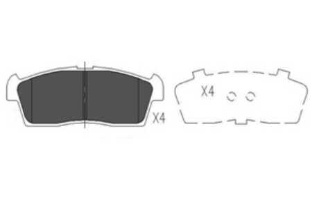 Bromsbeläggsats, Framaxel, mitsubishi i, suzuki alto vi, alto k10, 1A023323Z, 1A023323ZA, 1A023323ZB, 1A023323ZC, 1A053323Z, 1A