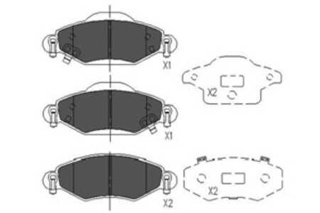 Bromsbeläggsats, Framaxel, toyota yaris, 044650D010, 044650D040, 04465YZZCR