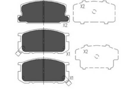 Bromsbeläggsats, Framaxel, daihatsu charmant, toyota carina ii, carina kombi iii, corolla coupé, 0446512070, 0446512370, 044651