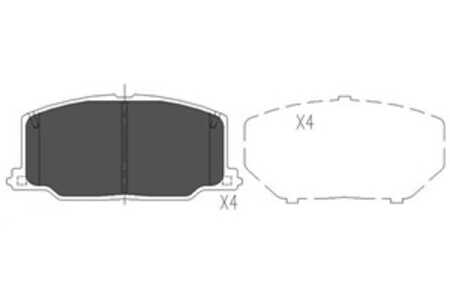 Bromsbeläggsats, Framaxel, toyota, 0446520040, 0446520050, 0446520090, 0446520170, 0446520200, 0446520210, 0446520220, 04465203