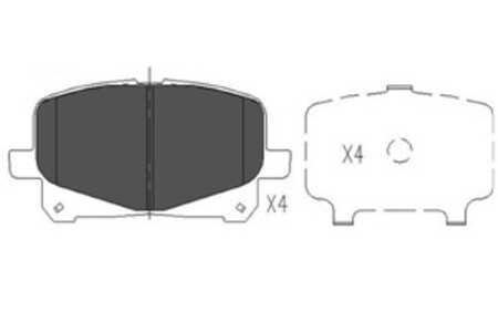 Bromsbeläggsats, Framaxel, toyota previa ii, 0446528400, 0446528410, 0446528430, 0446528460, V9118A084