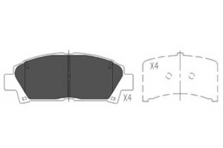 Bromsbeläggsats, Framaxel, toyota avensis, avensis kombi, avensis liftback, caldina kombi, carina e vi, carina e sedan vi, mr2 