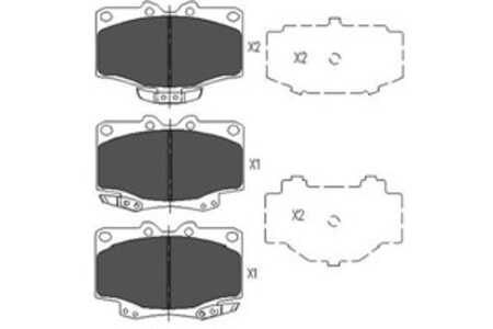 Bromsbeläggsats, Framaxel, toyota land cruiser, land cruiser hardtop, 0446560050, 0449160100, 0449160110, 0449160120, 044916014