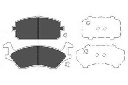 Bromsbeläggsats, Framaxel, toyota starlet, starlet 1000, starlet 1000 kombi, starlet kombi, tercel sedan, 0446510011, 044651006