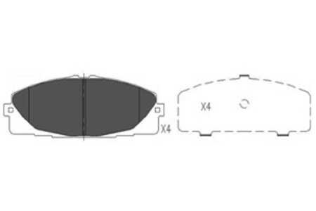 Bromsbeläggsats, Framaxel, toyota hiace / commuter buss v, hiace skåp v, 0446526420, 0446526421, V9118A102