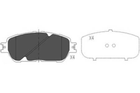 Bromsbeläggsats, Framaxel, lexus es, toyota alphard i, avalon sedan, camry sedan, previa ii, sienna, solara coupé, 0446508030, 