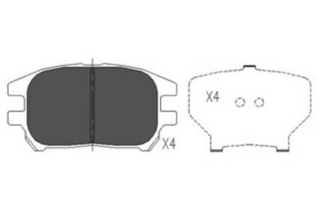 Bromsbeläggsats, Framaxel, lexus rx, toyota harrier, 0446548050, V9118A091