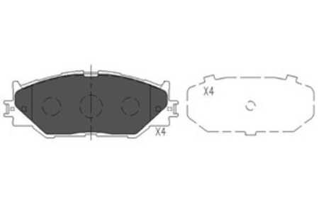 Bromsbeläggsats, Framaxel, lexus is ii, is iii, is c, 0446553020, 0446553040, 044655304079