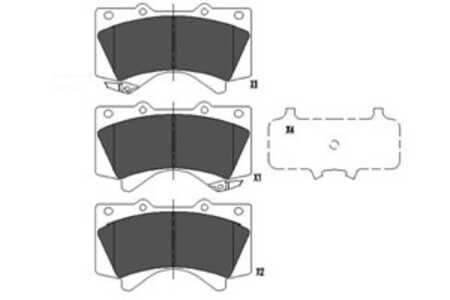 Bromsbeläggsats, Framaxel, lexus lx, toyota land cruiser 200, land cruiser prado, sequoia, tundra pick-up, 0446502440, 044650C0