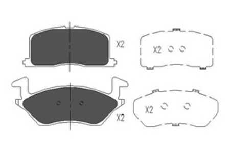 Bromsbeläggsats, Framaxel, toyota starlet, 0446510020, 0446510070, 04465YZZAE, 0449110111, 0449110131, 0449110141, AY040TY018, 