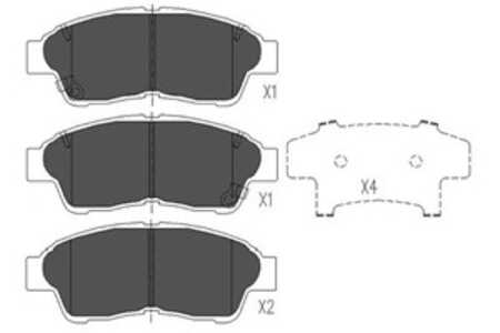 Bromsbeläggsats, Framaxel, toyota, 0446502020, 0446505010, 0446506010, 0446512110, 0446512500, 0446512530, 0446512540, 04465125