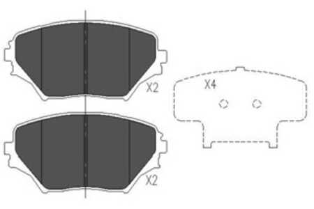 Bromsbeläggsats, Framaxel, toyota rav 4 ii, rav 4 iii, 0446542070, 0446542071, 0446542080, 0446542110, 0446542130, 04465AZ011TM