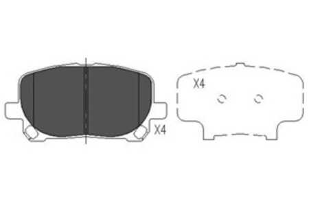 Bromsbeläggsats, Framaxel, toyota avensis verso, matrix, 0446502070, 0446502080, 0446544050, 0446544060, 0446544080, 0446544090