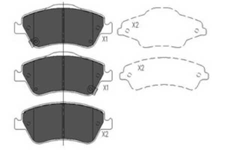 Bromsbeläggsats, Framaxel, toyota auris, auris skåp/halvkombi, corolla sedan, 0446502200, 0446502210, 0446502260, 0446502270, 0