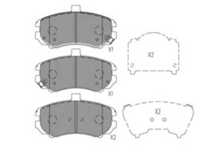 Bromsbeläggsats, Framaxel, hyundai elantra iii, elantra sedan iii, 581012DA50