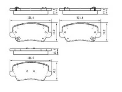 Bromsbeläggsats, Framaxel, kia picanto, 58101G6A40