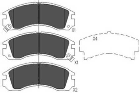 Bromsbeläggsats, Framaxel, citroën,mitsubishi,peugeot, 4605A492, 4605A717, 4605A730, 4605A774, 4605B802, 9H0M009, AY040MT002, D