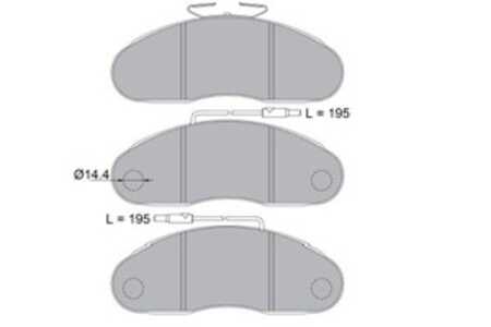 Bromsbeläggsats, Framaxel, nissan cabstar e, trade buss, trade flak/chassi, trade skåp, 069030810, 410609X127, 41060D6225