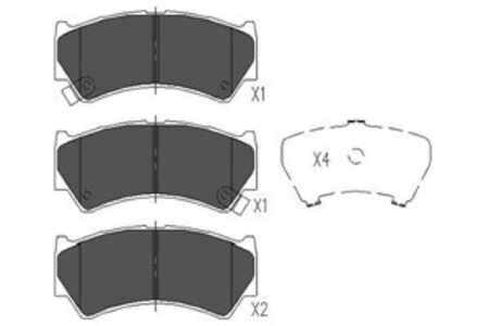 Bromsbeläggsats, Framaxel, suzuki baleno, baleno halvkombi, baleno kombi, 5581064G00, 5581064G01, 5581064G10, 99000990YN001