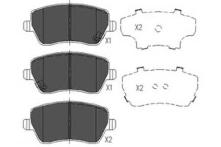 Bromsbeläggsats, Framaxel, nissan almera, micra iv, micra v, note, opel agila, suzuki splash, swift iii, vauxhall agila mk ii, 