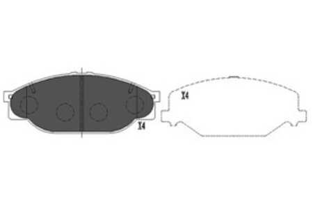 Bromsbeläggsats, Framaxel, toyota hiace buss iv, hiace skåp iv, hilux pick-up v, hilux pick-up vi, 0446526030, 0446526040, 0446