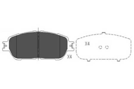 Bromsbeläggsats, Framaxel, lexus es, toyota camry sedan, tacoma pick-up, 0446504080, 0446533350, 04465AZ006TM, 04465AZ007TM