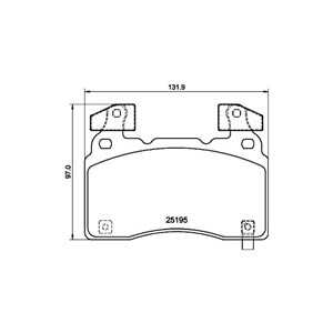 Bromsbeläggsats, Framaxel, cadillac,chevrolet,tesla,vauxhall, 22907156, 22976409, 23441307, 600642900B, 92244289, 92277173, 922