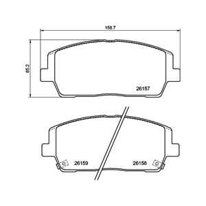 Bromsbeläggsats, Framaxel, hyundai santa fe iv, santa fe skåp/suv iv, kia sorento iii, 58101C5A75, 58101S1A80, 58101S1A85, 5810