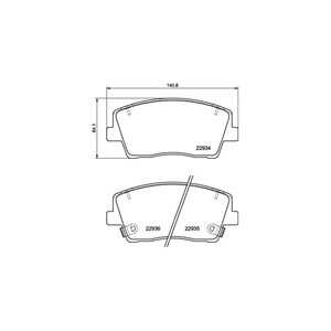 Bromsbeläggsats, Framaxel, kia stinger, stinger hatchback van, 58101J5A25