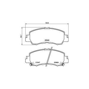 Bromsbeläggsats, Framaxel, mitsubishi eclipse cross, 4605B481, 4605B607, 4605C222