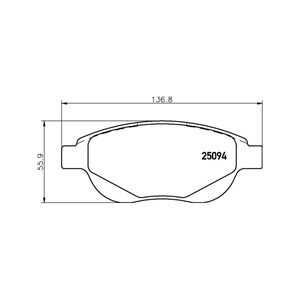 Bromsbeläggsats, Framaxel, citroën c4 i, c4 coupé, c4 sedan i, 161140780, 425427, ZQ92190680