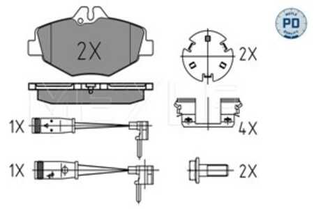 Bromsbeläggsats, Framaxel, mercedes-benz e-klass [w211], e-klass t-model [s211], 003 420 65 20, 003 420 99 20, 004 420 79 20, 0