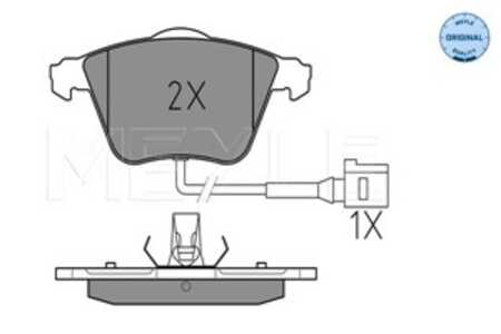 Bromsbeläggsats, Framaxel, audi,seat,skoda,vw, 1K0 698 151 B