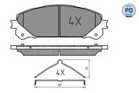 Bromsbeläggsats, Framaxel, lexus nx, rx, toyota rav 4 iv, rav 4 v, 04465-0E040, 04465-33490, 04465-48150, 044654815079, 04465-4