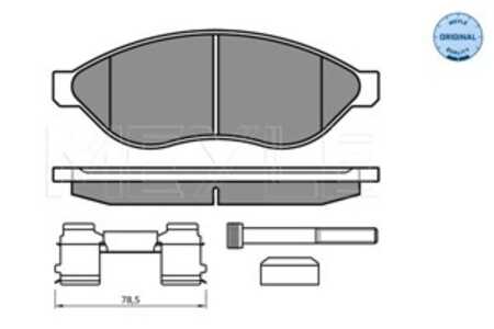 Bromsbeläggsats, Framaxel, citroën,fiat,peugeot, 14 114 573 80, 16 11 839 180, 16 118 391 80, 1607878580, 1612433980, 4253.58, 