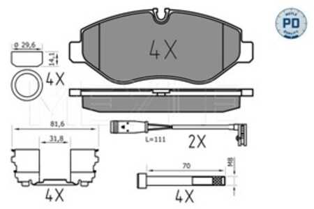 Bromsbeläggsats, Framaxel, mercedes-benz,vw, 004 420 67 20, 004 420 83 20, 005 420 21 20, 005 420 52 20, 005 420 70 20, 006 420