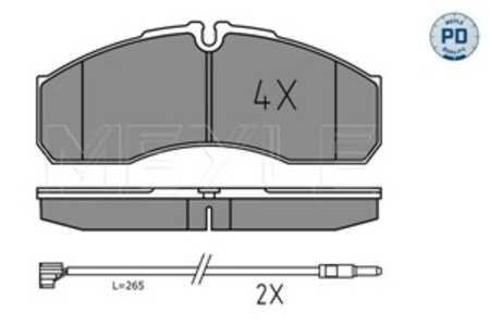 Bromsbeläggsats, Framaxel, iveco,nissan,renault trucks, 2996532, 42536101, 50 01 844 748