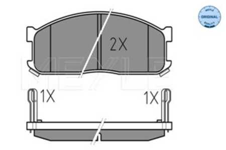 Bromsbeläggsats, Framaxel, kia besta skåp, k2500 flak/chassi, k2700, k2900, mazda e flak/chassi, e skåp, 0K60A 3328Z, 0K60A3328