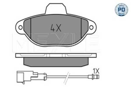 Bromsbeläggsats, Framaxel, fiat,lancia, 5892736, 5892737, 6001073134, 6001073453, 71737178, 71737179, 71769056, 71770985, 71772