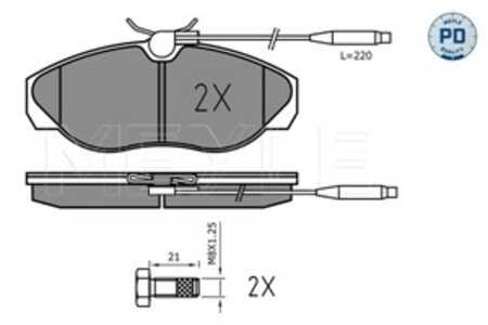 Bromsbeläggsats, Framaxel, citroën,fiat,peugeot, 4251.16, 4251.17, 4254.51, 71752980, 77362212, 9945788