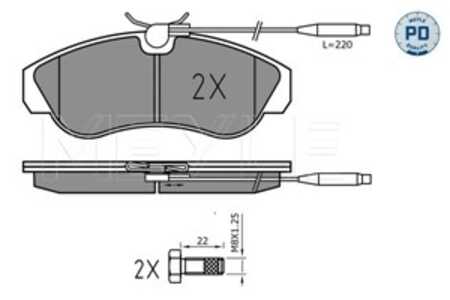 Bromsbeläggsats, Framaxel, citroën,fiat,peugeot, 4251.18, 4251.19, 4254.52, 71752993, 77362209, 9945810