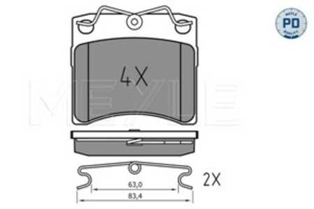 Bromsbeläggsats, Framaxel, vw transporter buss iv, transporter flak/chassi iv, transporter skåp iv, 701 698 151 A, 701 698 151 