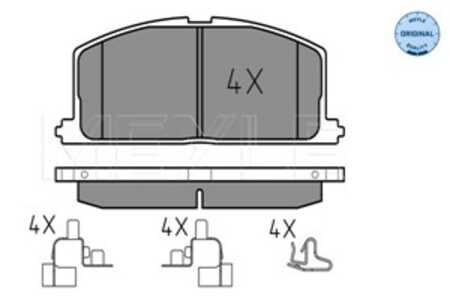 Bromsbeläggsats, Framaxel, toyota, 00491-12281, 04465-02050, 04465-10040, 04465-12010, 04465-12020, 04465-12040, 04465-12090, 0