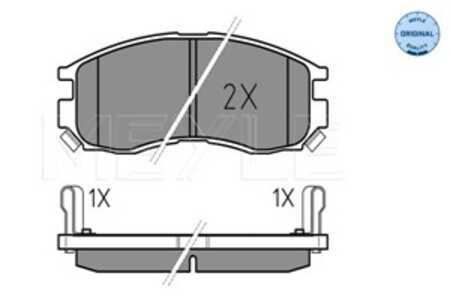 Bromsbeläggsats, Framaxel, mitsubishi, 58101M2A01, MB699174, MB699266, MB699702, MB858375, MB858583, MB895072, MN102607, MR1295