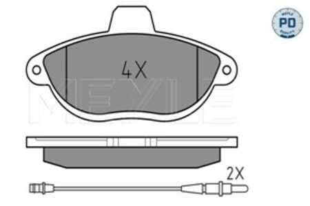 Bromsbeläggsats, Framaxel, citroën,fiat,peugeot, 4251.25, 4251.26, 4251.50, 4251.51, 4254.54, 71711135, 77362238, 77365928, 795