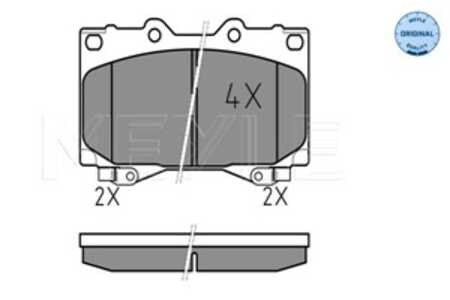 Bromsbeläggsats, Framaxel, lexus lx, toyota land cruiser 100, land cruiser prado, 04465-60120, 04465-60150, 04465-60151, 04465-