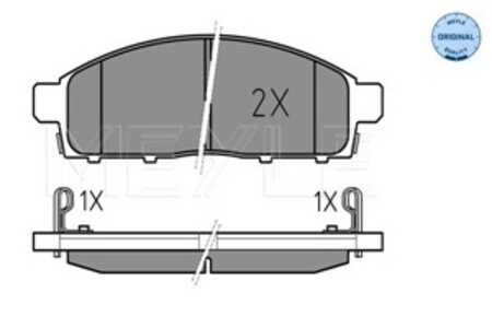 Bromsbeläggsats, Framaxel, fiat fullback pick-up, mitsubishi l200 / triton, pajero sport ii, 4605A198, 4605A284, 4605A623, 4605