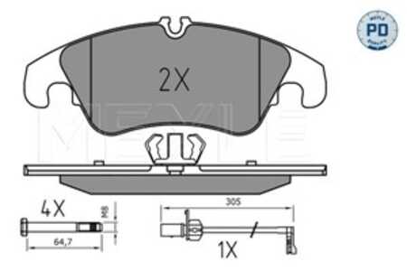 Bromsbeläggsats, Framaxel, audi a4 allroad b8, a4 b8, a4 b8 avant, a5, a5 cabriolet, a5 sportback, q5, 8K0 698 151 B, 8K0 698 1